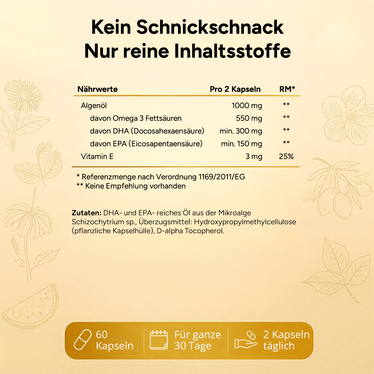 Omega-3 - Veganes Algenöl